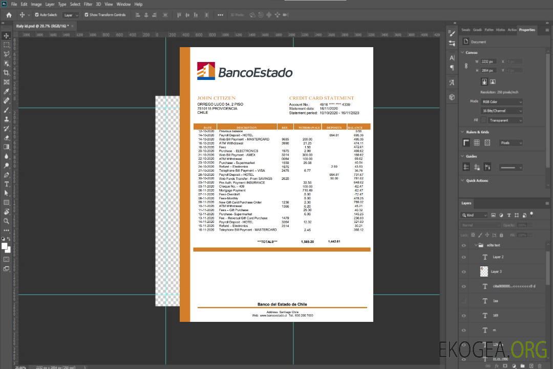Chili Banco de l'État du Chili template
